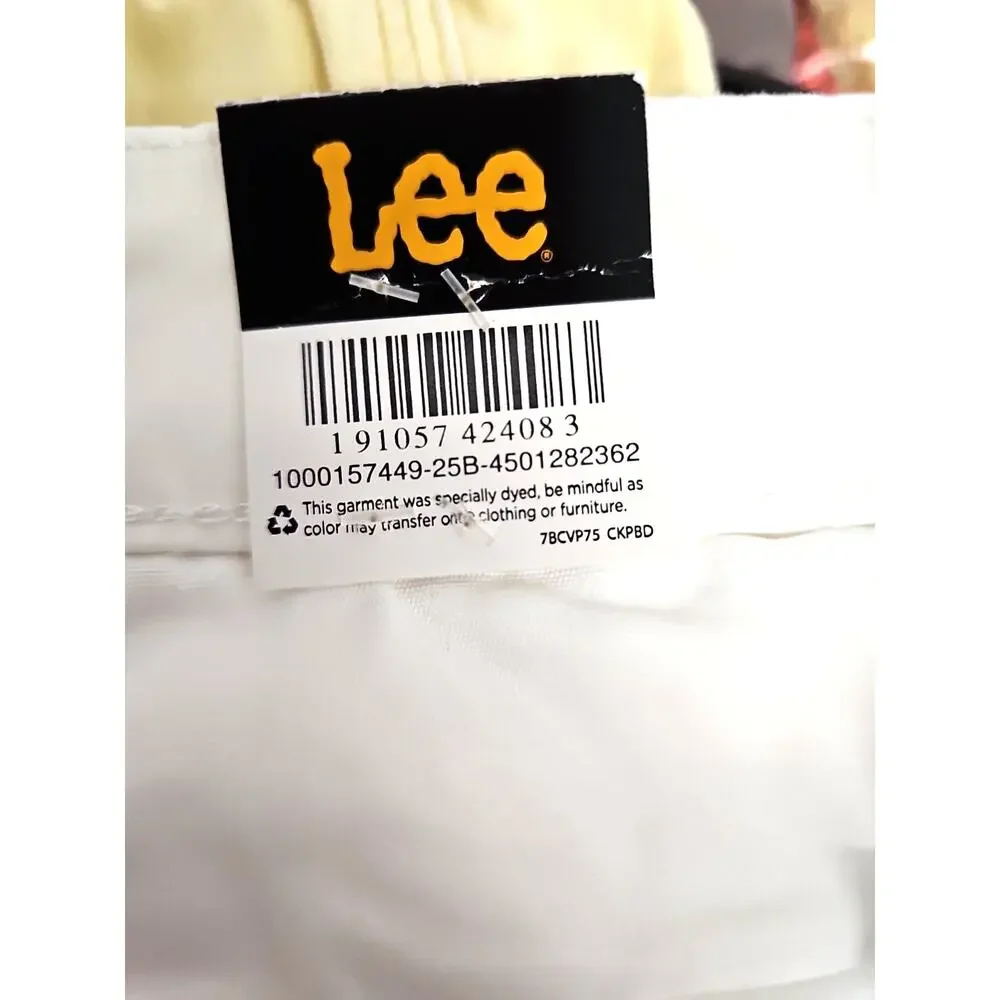 Lee Legendary Style Bermuda Shorts Women's White Mid Rise Size 14 M (NWT) - Picture 11 of 15